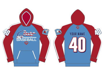 Picture of CUSTOM  SUBLIMATED BLUE HOODIE