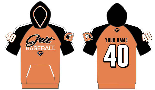 Picture of CUSTOM  SUBLIMATED ORANGE SHORT SLEEVE HOODIE