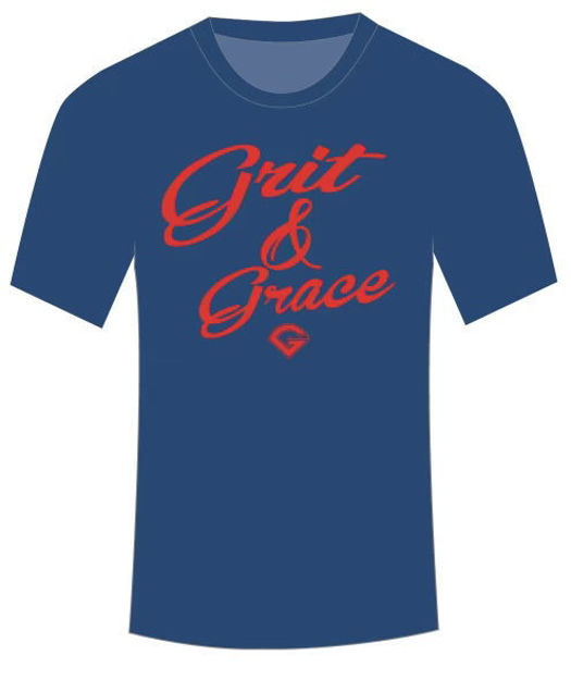 Picture of GRIT AND GRACE BLUE SUBLIMATED T SHIRT