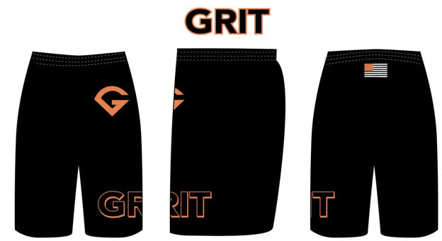 Picture of 2024 GRIT Custom Sublimated Black  Shorts