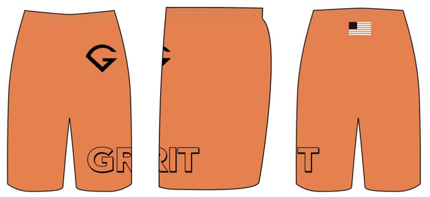 Picture of 2024 GRIT Custom Sublimated Orange  Shorts