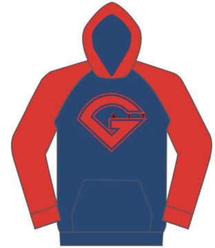 Picture of 2024 SUBLIMATED RED BLUE  LONG SLEEVE HOODIE