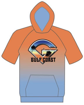 Picture of 2024 SUBLIMATED GULF COAST ORANGE  SHORT SLEEVE HOODIE