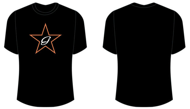 Picture of 2025 SCREENPRINT POLY ORANGE STAR SHORT SLEEVE T